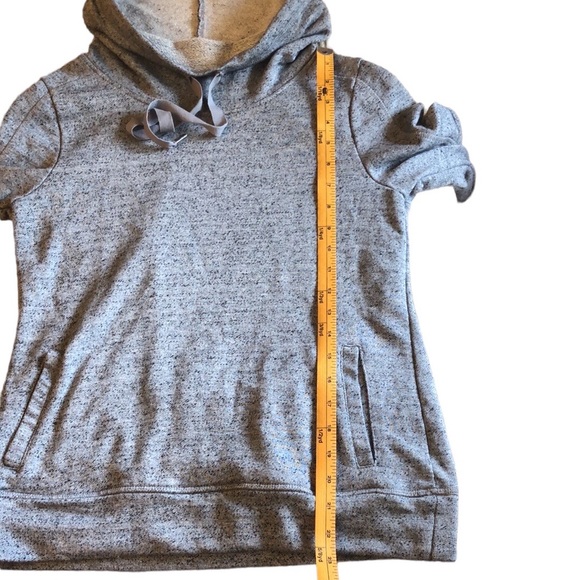 Steve Madden Quick Dry Gray Cowl Neck Sweatshirt with Moto Sleeves, Size Small - Picture 4 of 13